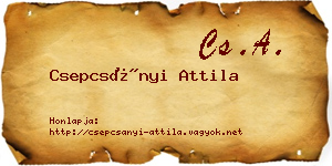 Csepcsányi Attila névjegykártya