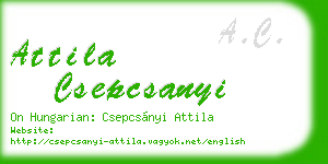 attila csepcsanyi business card